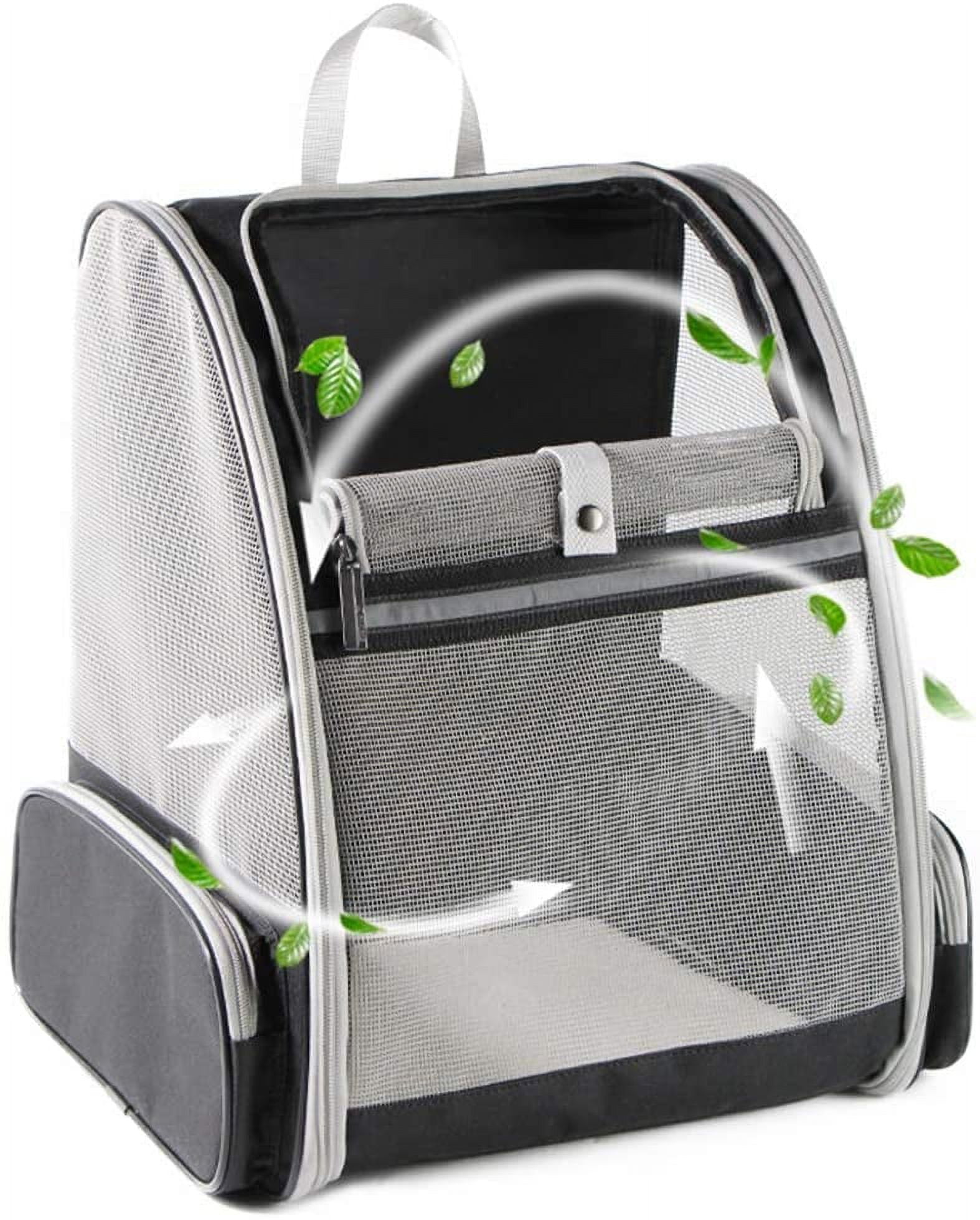 Innovative Traveler Bubble Backpack Pet Carriers for Cats and Dogs (Black)