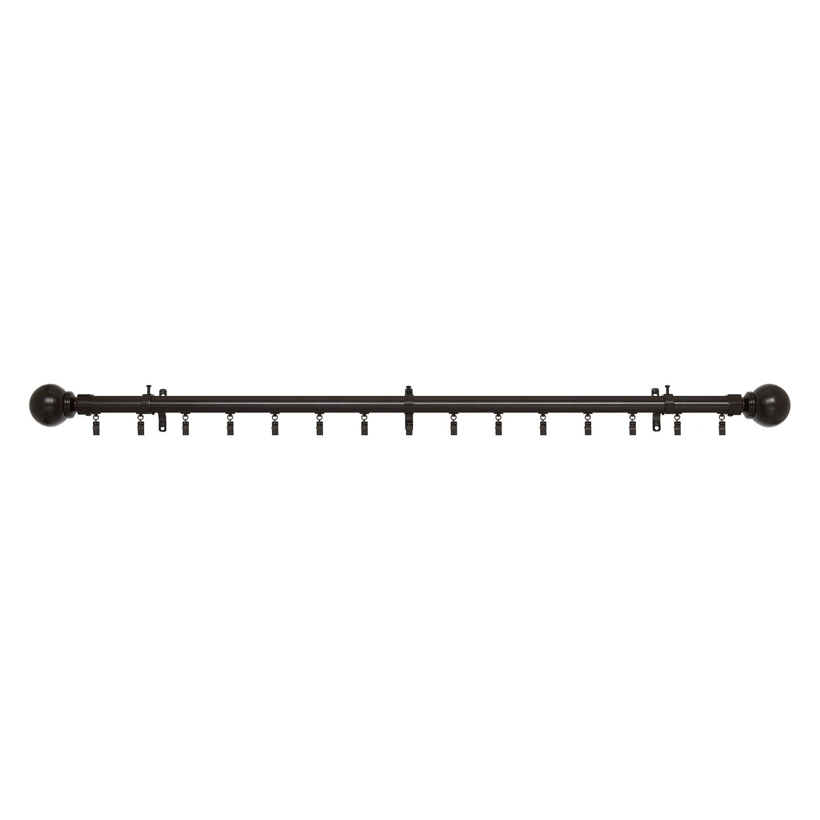 Porter Black Stainless Steel Traverse Curtain Rod