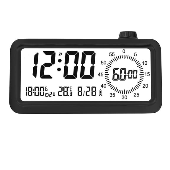 Innovative Visual Timer and Alarm Clock Balancing Study and Break Times (Black)
