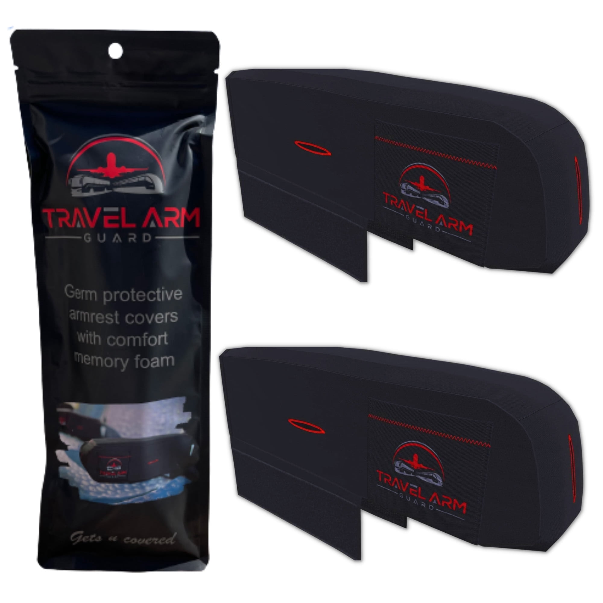Innovative and protective Armrest Air Travel Covers! These sleeve covers provide comfort, cleanliness, and a stress-free flight for you and your family. Making it the ultimate travel accessory.