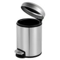 Innovaze 1.3 Gallon Trash Can, Stainless Steel Bathroom Stepon