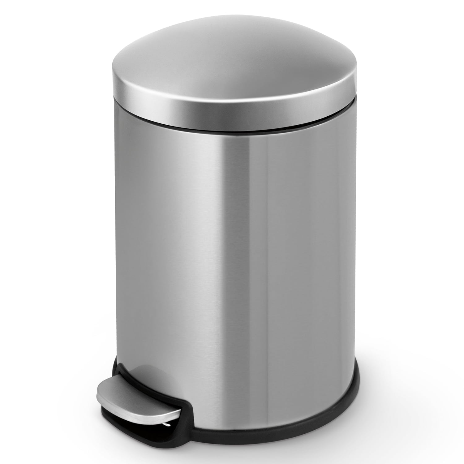 1.32 Gallon Brushed Stainless Steel Step-On Trash Can