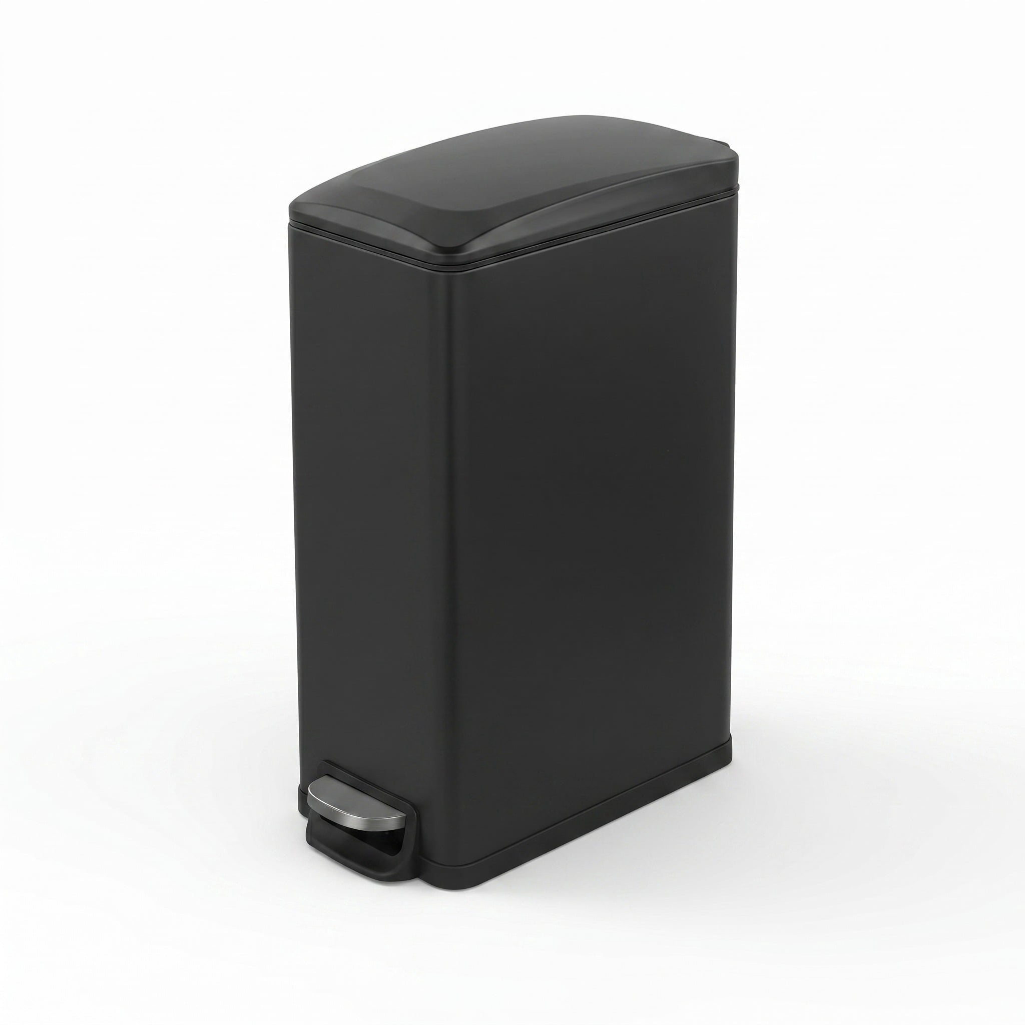 Innovaze 11.9 Gal./ 45 Liter  Slim Stainless-Steel-Made Step-on kitchen Trash Can (Matt Black)