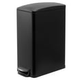 thumbnail image 1 of Innovaze 11.9 Gallon Slim Trash Can, Stainless Steel Kitchen Step Trash Can (Matt Black), 1 of 7