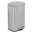 thumbnail image 1 of Innovaze 13 Gallon/50 Liter Oval Shape Stainless Steel Step-on Trash Can for Kitchen, 1 of 7