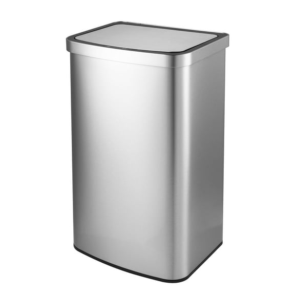 Innovaze 15.85 gal./60 Liter Stainless Steel Rectangular Motion Sensor Trash Can for Kitchen