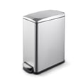 thumbnail image 1 of Innovaze 2.6 Gallon Stainless Steel Trash Can, Slim Step On Trash Can for Bathroom and Office, Silver, 1 of 7