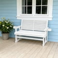 thumbnail image 1 of Innovaze 4.5 Ft Wooden Patio Glider,Outdoor Glider fot 2-Person Solid Fir Wood, Teak Tone, 1 of 9