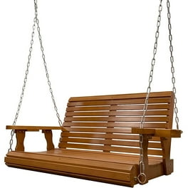 JUSTLET Garden Patio Porch Swing Bench Chair for 3 Persons with Cup Holder Turquoise Walmart