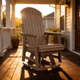 thumbnail image 1 of Innovaze Poly Lumber 360°Swivel Patio Glider Chair, HIPS All-Weather Resistant for Outdoor, Poly Lumber Porch Swivel Chair, Brown, 1 of 10