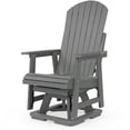 thumbnail image 1 of Innovaze Poly Lumber 360°Swivel Patio Glider Chair, HIPS All-Weather Resistant for Outdoor, Poly Lumber Porch Swivel Chair, Deep Gray, 1 of 5