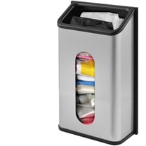 Innovaze wall mount plastic bag holder, Stainless Steel Kitchen Grocery Plastic Bag Holder and Dispenser for Plastic Bags