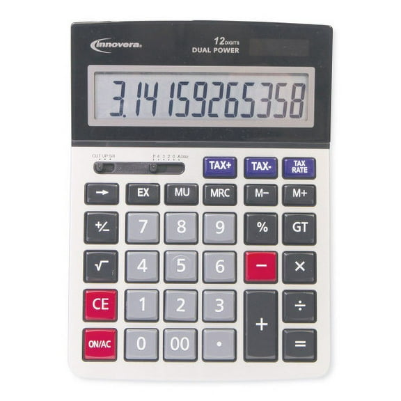 Innovera 15975 Large Display Calculator, 12-Digit LCD, Each