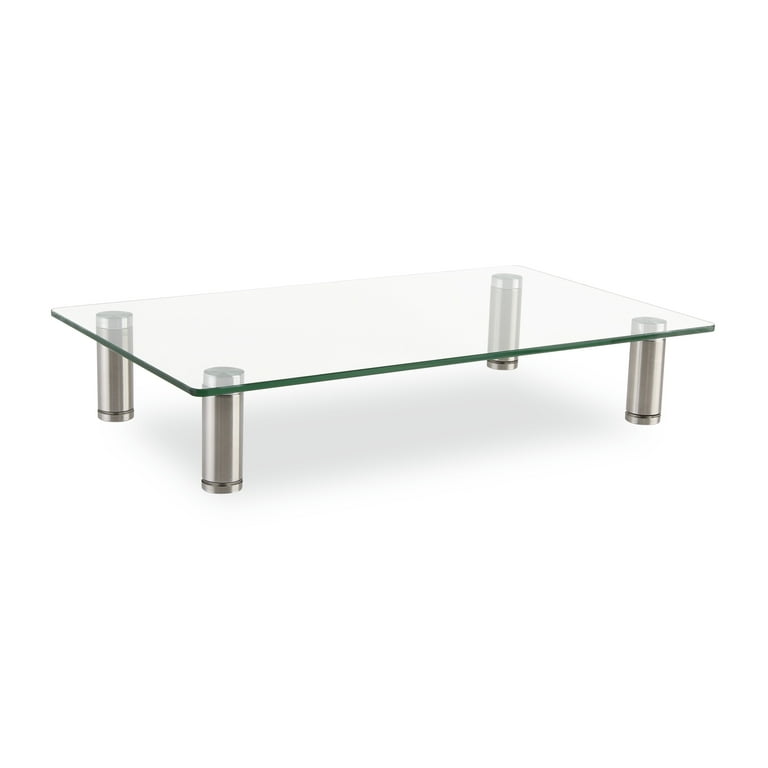 Adjustable Tempered Glass Monitor Riser, 15.75 Adjustable Tempered Glass Monitor Riser, 15.75