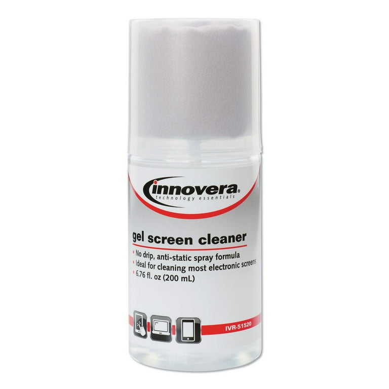 Anti-Static Gel Screen Cleaner, with Gray Microfiber Cloth, 4 oz Spray Bottle Anti-Static Gel Screen Cleaner, with Gray Microfiber Cloth, 4 oz Spray Bottle