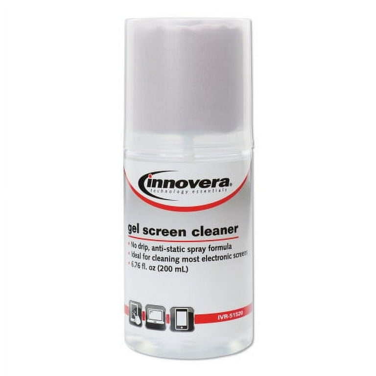Anti-Static Gel Screen Cleaner, with Gray Microfiber Cloth, 4 oz Spray Bottle Anti-Static Gel Screen Cleaner, with Gray Microfiber Cloth, 4 oz Spray Bottle