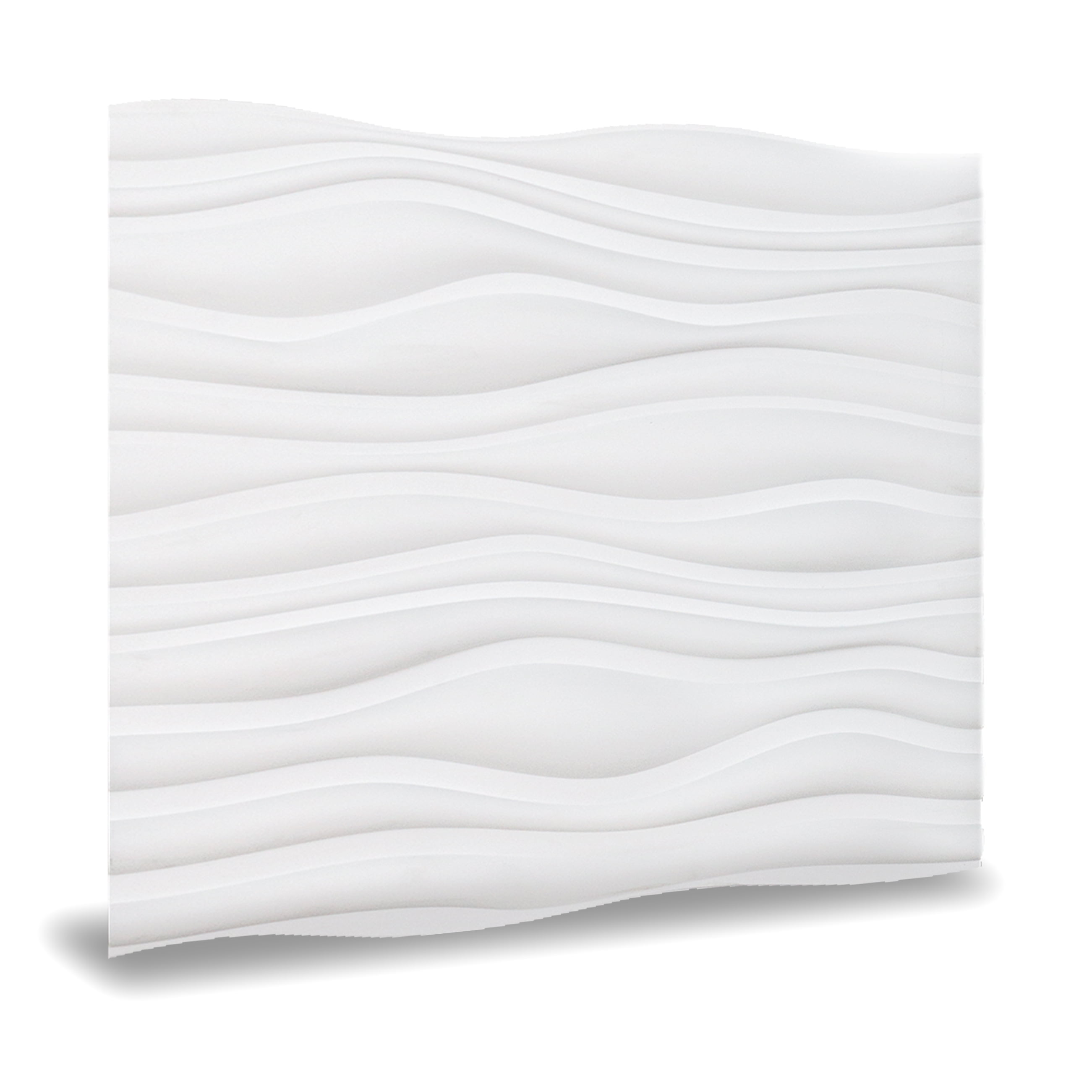 Dunes White 24" x 24" 3D PVC Wall Panels, 6-Pack