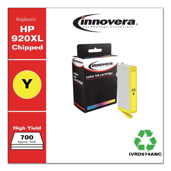 Remanufactured Compatible , CD974AN (920XL) Ink, 655 Page-Yield, Yellow