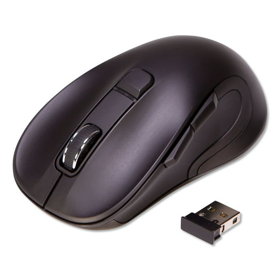 Innovera IVR62500 2.4 GHz Frequency 26 ft. Wireless Range Right Hand Use Hyper-Fast Scrolling Mouse - Black