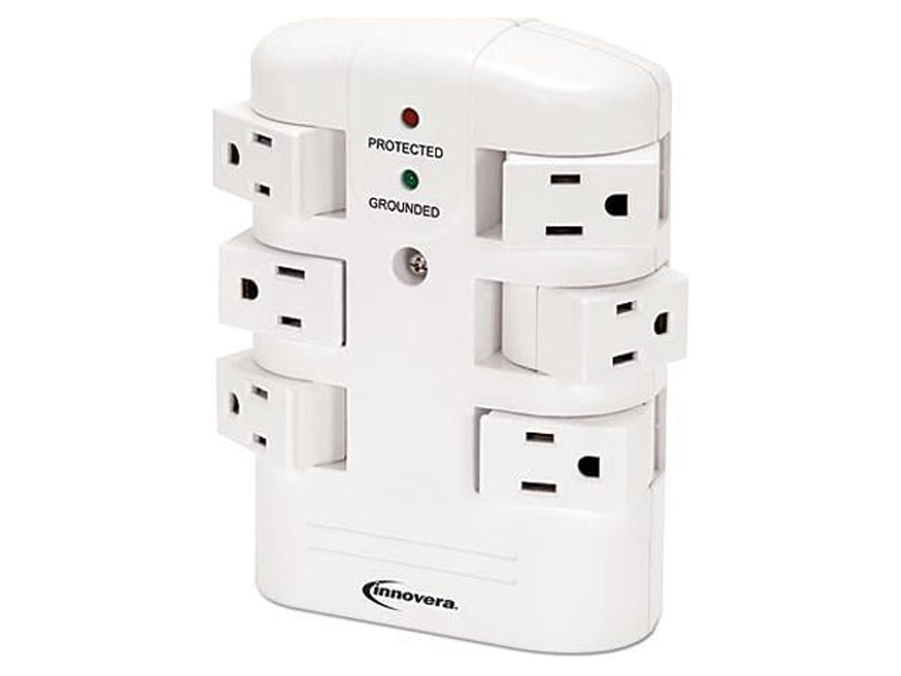 Echogear On-Wall Surge Protector with 4 Pivoting AC Outlets & 2 USB Ports Packs 1080 Joules of Surge Protection & Installs on