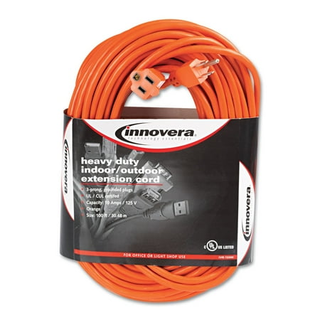 Innovera IVR72200 10 Amps 100 ft. Indoor/Outdoor Extension Cord - Orange