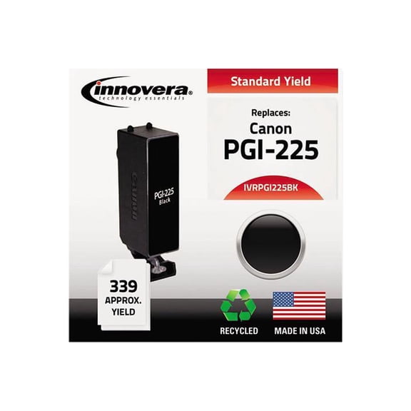 Innovera IVRPGI225BK Black Ink Cartridge, Replacement for Canon 4530B001 (PGI-225BK)
