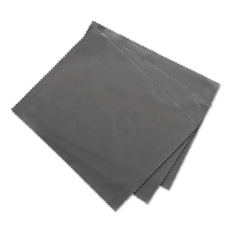 Innovera Microfiber Cleaning Cloths, 6" X 7", Grey, 3/pack - Chemical-free, Anti-static, Non-abrasive, Washable, Unscented - Microfiber - Gray (51506)