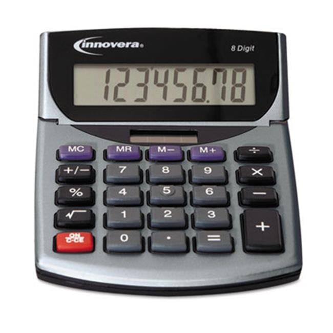 Innovera Portable Minidesk Calculator, 8-Digit LCD
