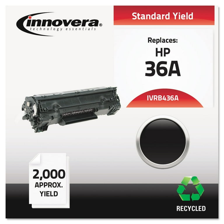 Remanufactured Black Toner, Replacement for 36A (CB436A), 2,000 Page-Yield Remanufactured Black Toner, Replacement for 36A (CB436A), 2,000 Page-Yield