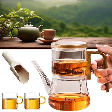 Innovessa - 2025 Upgarde Inovessa Gianixi Borosilicate Glass Magnetic Teapot, Thickened Glass 760ml - Innovessa Tea Pot, Temperature from -6? to 320?, Innovessa Tea Infuser,Anti-Scald Slip (4 cup)