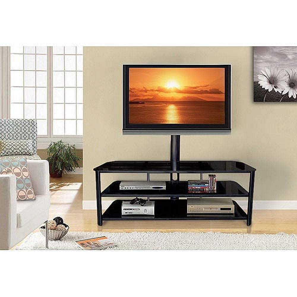 Innovex Stanford Glass Black TV Stand for TVs up to 55