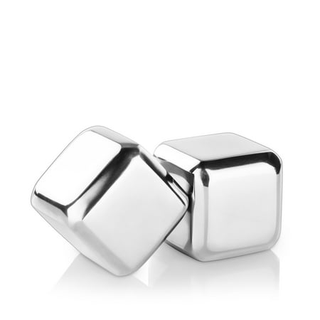 Innovine Large Stainless Steel Cooling Ice Cubes, Gifts for Men Set of 2
