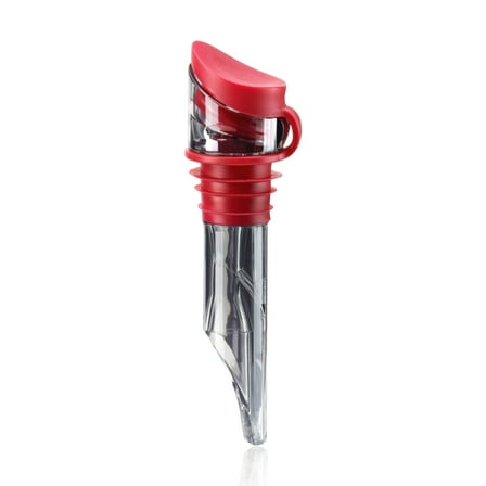 Innovine Wine Aerator Pourer with Built In Stopper for Easy Pour, Raspberry