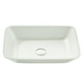 thumbnail image 1 of Innovio Rectangle Glass Vessel Bathroom Sink with White Finish, 1 of 4