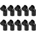 Innovire 10 Pack 45 Degree Black Fix Angle Metal Joint Two Port T Pipe