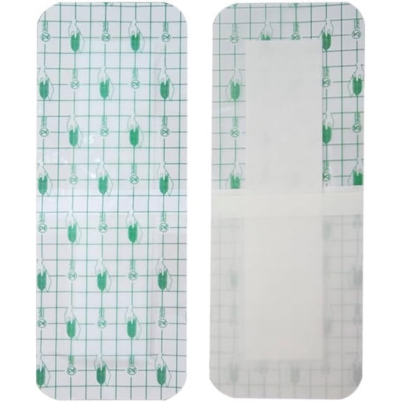10 Pcs Waterproof Transparent Adhesive Wound Dressing 4"x10" Waterproof Shower Protector Bandage Knee Replacement Surgery Bandage Disposable Bath Posts Self-Paste 4in x 10in