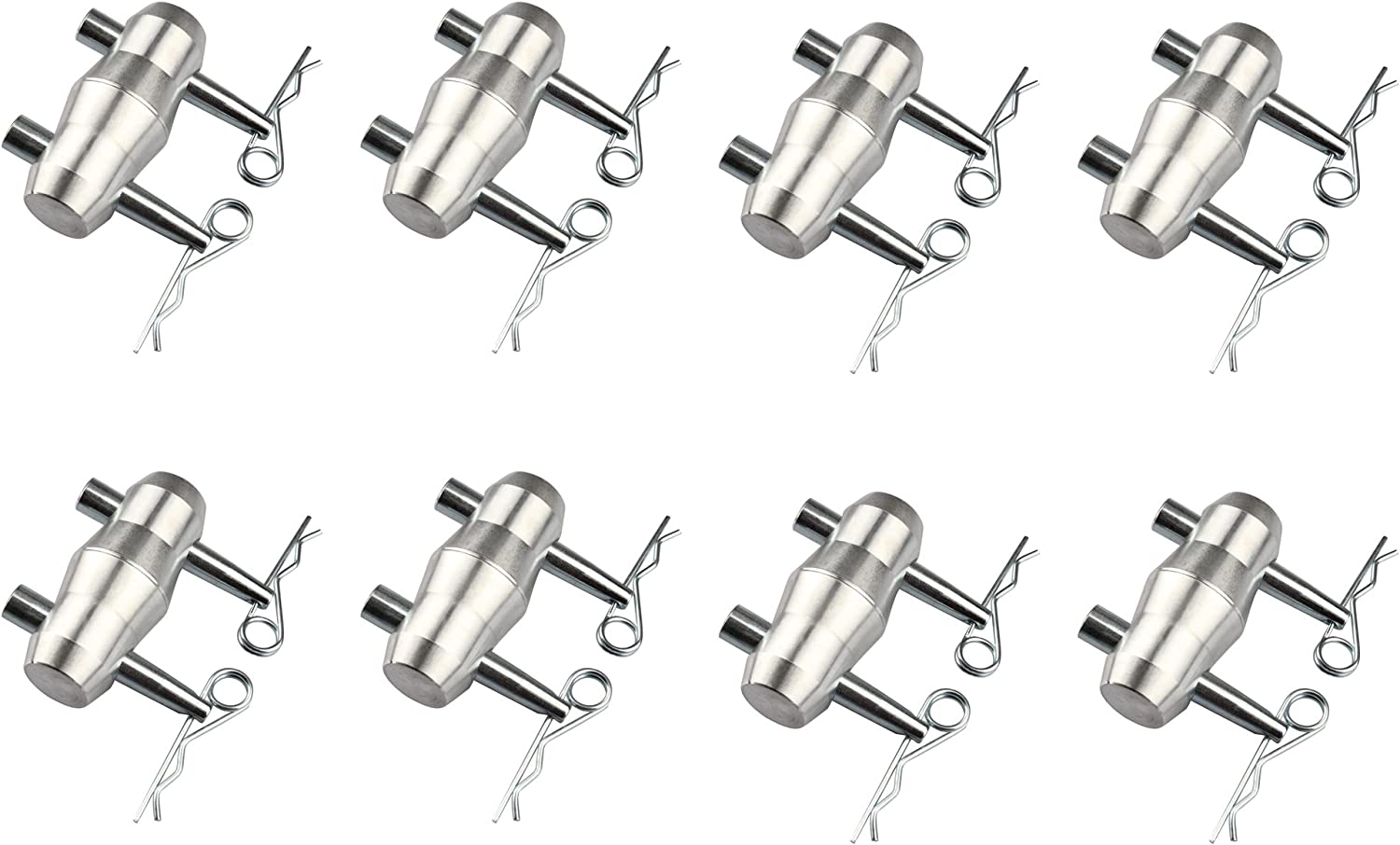 Innovire 8 Sets Double Ended Conical Coupler with Cotter Body Clips