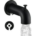 Innovire SlipOn Extra Long Tub Spout with Diverter, 1/2 Inch Slip Fit Connection,Matte Black