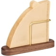 Innovire Stand Coffee Filter Holder Storage, Walnut and Brass Coffee