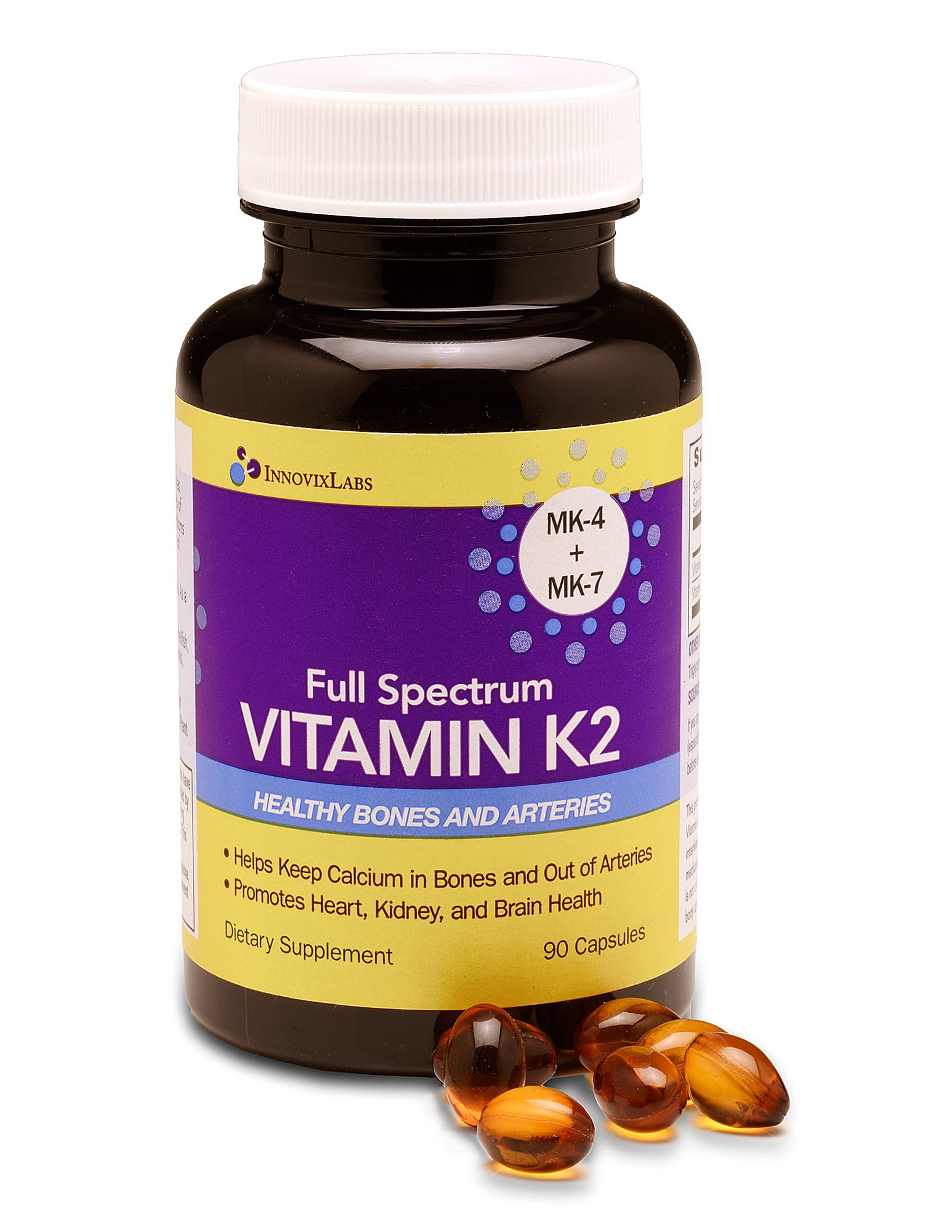 InnovixLabs Full Spectrum Vitamin K2 Capsules, 90 Ct