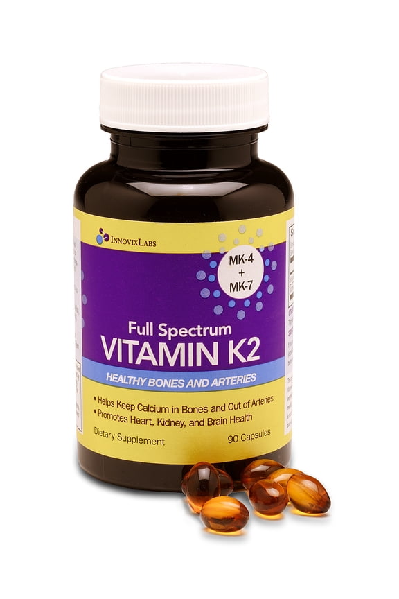 Full Spectrum Vitamin K2 Capsules, 90 Ct