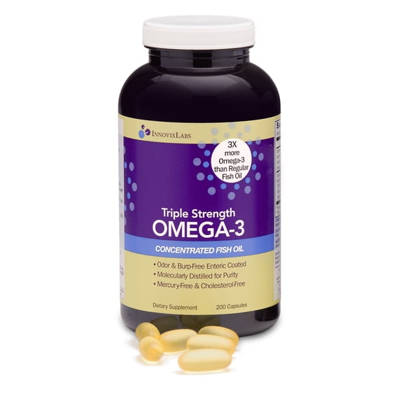 Innovixlabs Triple Strength Omega-3 from Fish Oil Softgels, 200 Ct