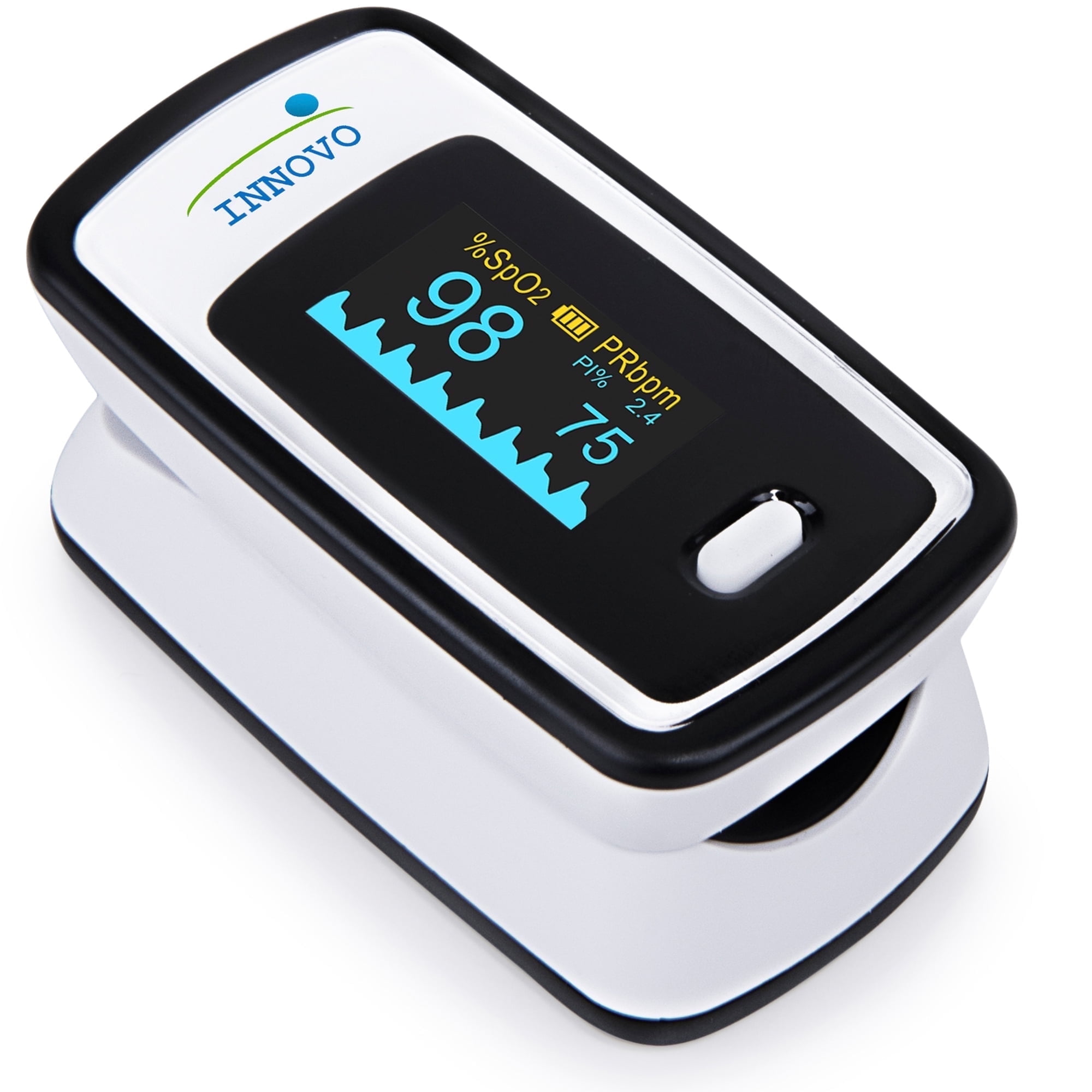 Innovo Deluxe iP900AP Fingertip Pulse Oximeter with 2 AAA Batteries, Blood Oxygen Monitor, 1 Unit
