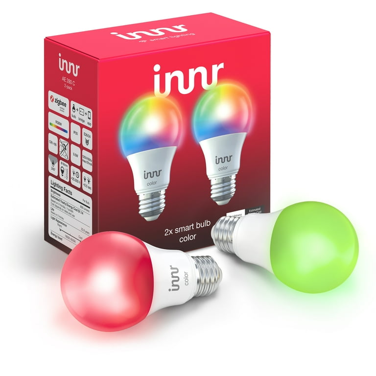 Innr Smart Bulb Color A19 Works with Philips Hue SmartThings Alexa Google Home Hub Required Dimmable RGBW LED Light Bulb 60W Equivalent Ae