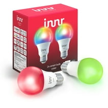 Innr Smart Bulb Color A19, Works with Philips Hue*, SmartThings, Alexa, Google Home (Hub Required), Dimmable RGBW LED Light Bulb, 60W Equivalent, AE 280C (2-Pack)