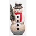 thumbnail image 1 of Ino Schaller Large Top Hat Snowman German Christmas Paper Mache Candy Container, 1 of 1