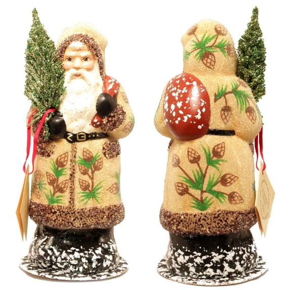 Ino Schaller Pine Cone Santa Christmas Paper Mache ONE German Candy Container