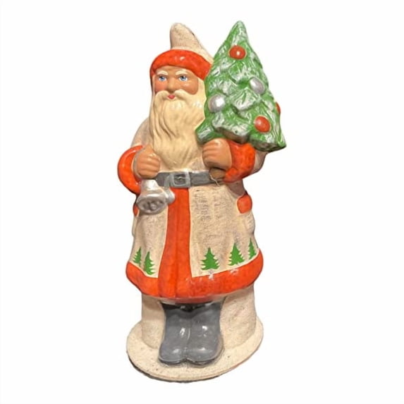 Ino Schaller Vintage Style Decor Santa German Paper Mache Candy Container