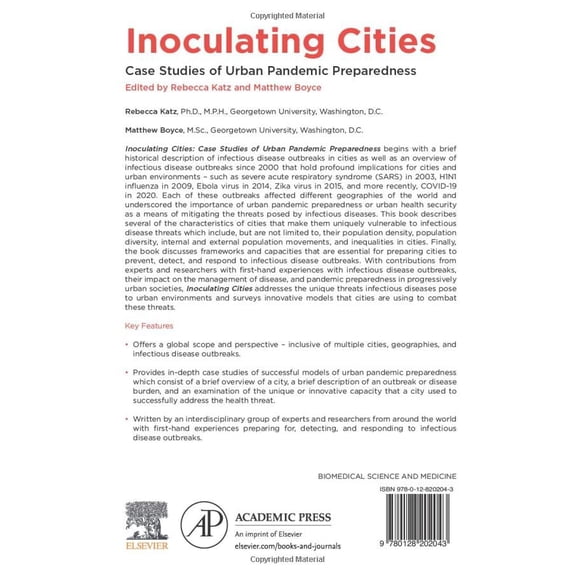 Pre-Owned Inoculating Cities: Case Studies of Urban Pandemic Preparedness [Paperback] Katz, Rebecca and Boyce, Matthew