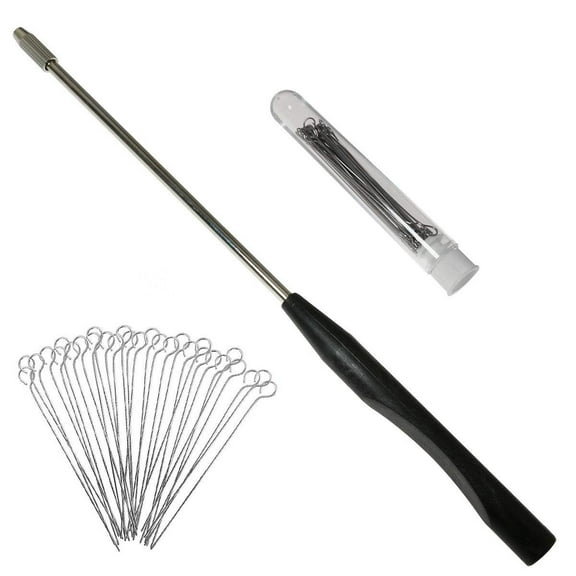 Inoculation Loop Tool with 50 Nichrome Rings for Lab Culture Mycology Agar Plate Sample Transfer Inoculation and Scientific Experiments